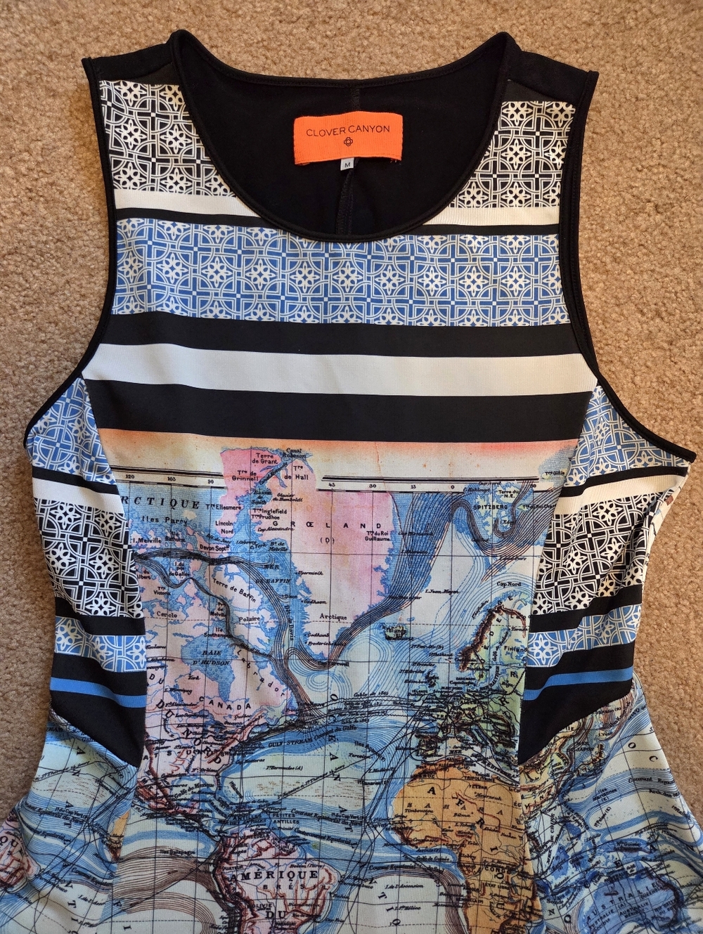 Clover Canyon Map Print Dress - Picture 9 of 11